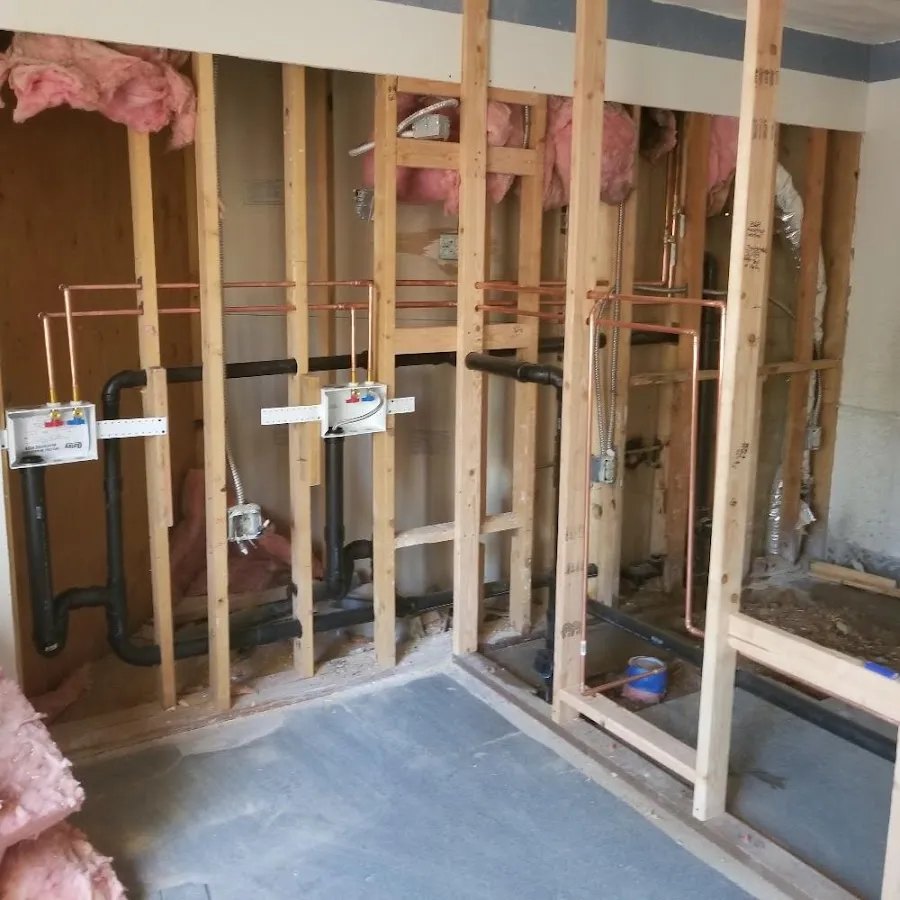 Copper pipe rough-in and plumbing installation in East Cocalico